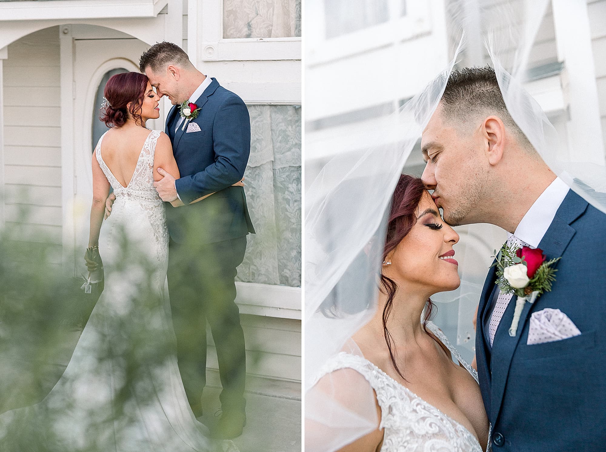 Affordable Arizona Wedding Photographer Couple kissing Lindsay Grove