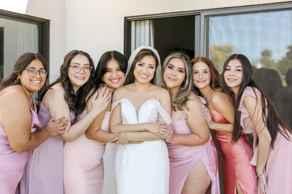 Graceful Pink Wedding All Saints Newman Center Affordable Phoenix Wedding Photographer