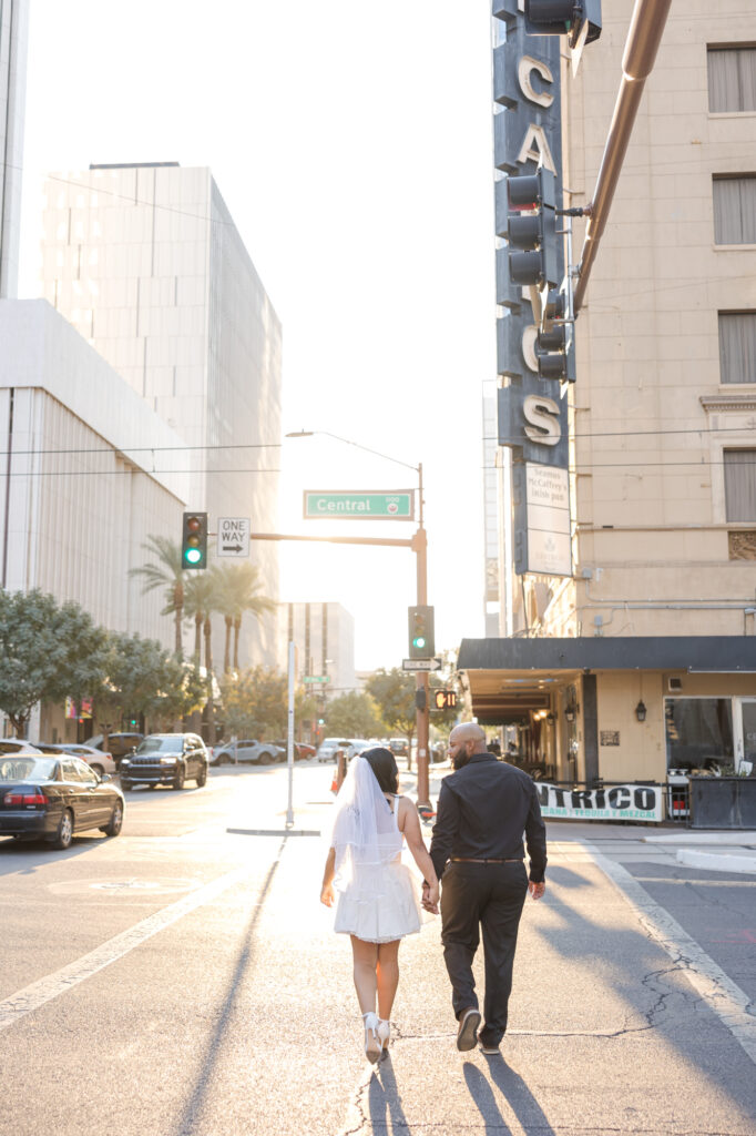 Vintage Downtown Engagement Affordable Phoenix Wedding Photographer 