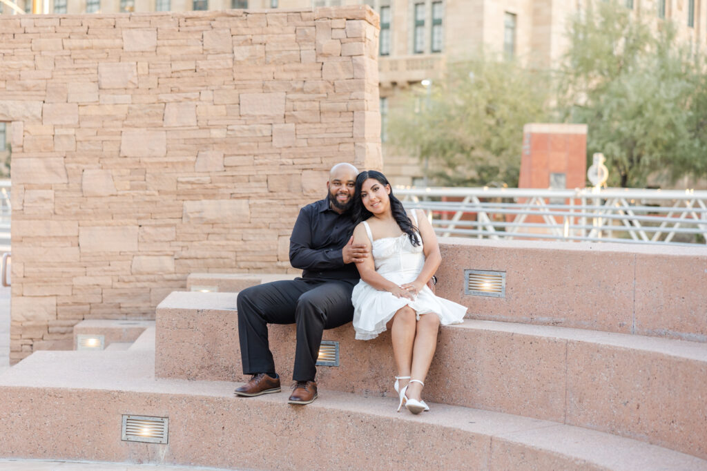 Vintage Downtown Engagement Affordable Phoenix Wedding Photographer 