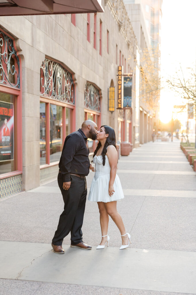 Vintage Downtown Engagement Affordable Phoenix Wedding Photographer 