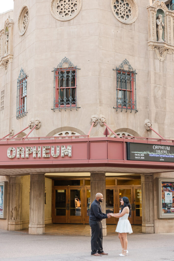 Vintage Downtown Engagement Affordable Phoenix Wedding Photographer 