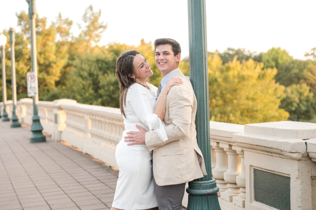 Elegant Stylish Engagement Buffalo Bayou Affordable Houston Wedding Photographer