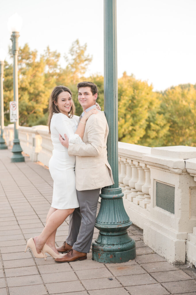 Elegant Stylish Engagement Buffalo Bayou Affordable Houston Wedding Photographer