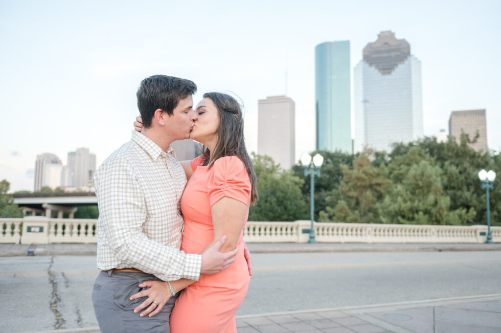 Elegant Stylish Engagement Buffalo Bayou Affordable Houston Wedding Photographer